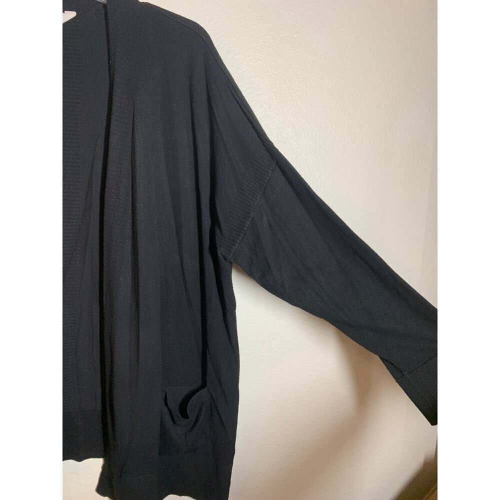 Terra & Sky Open Cardigan Sweater Black Business Casual Plus Size 2X (20W/22W) - Picture 3 of 6